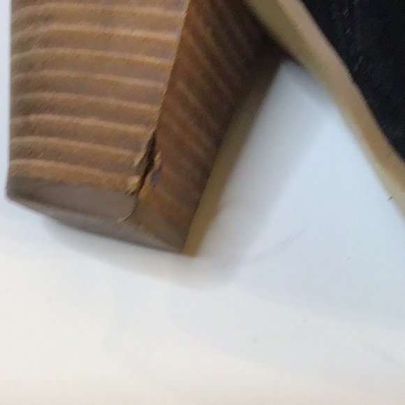 STEVE MADDEN OHIO BLACK LEATHER UPPER ANKLE HEELS BOOT SZ 7.5 M - Picture 12 of 16